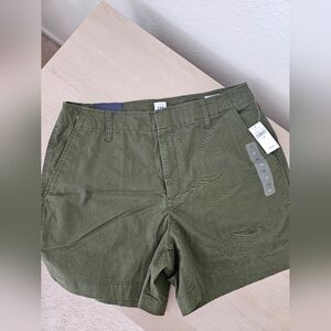 GAP Olive Green Flat Front Shorts